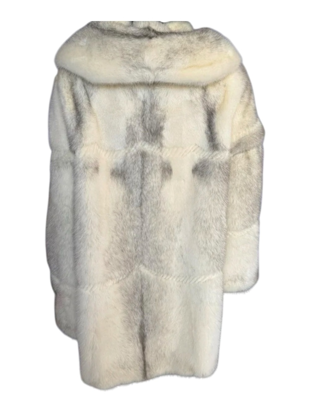 White ivory cream mink fur coat jacket - Picture 16 of 16